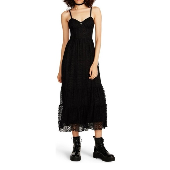 Betsey Johnson Dresses & Skirts - Betsey Johnson Black Corset Style Dress Women's 10 Skull Grunge Whimsy Goth Glam